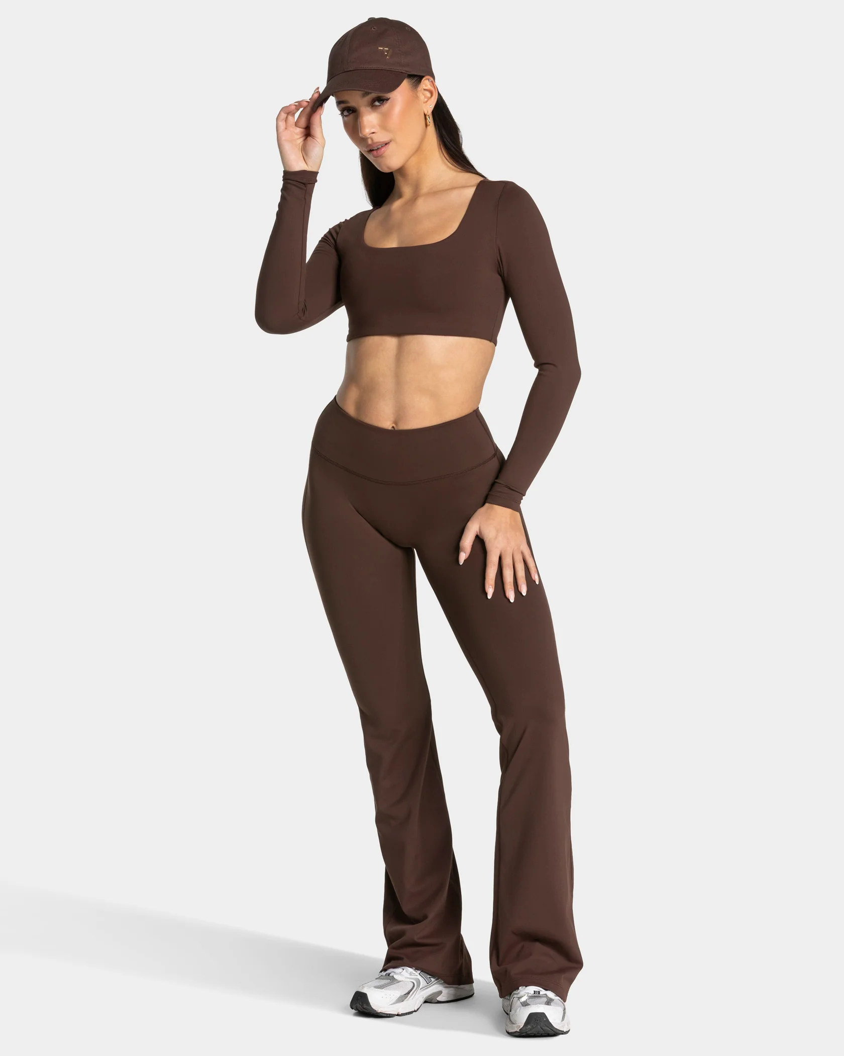 Allrounder Sculpt Scrunch Flared Leggings Regular "Espresso" - Image 5