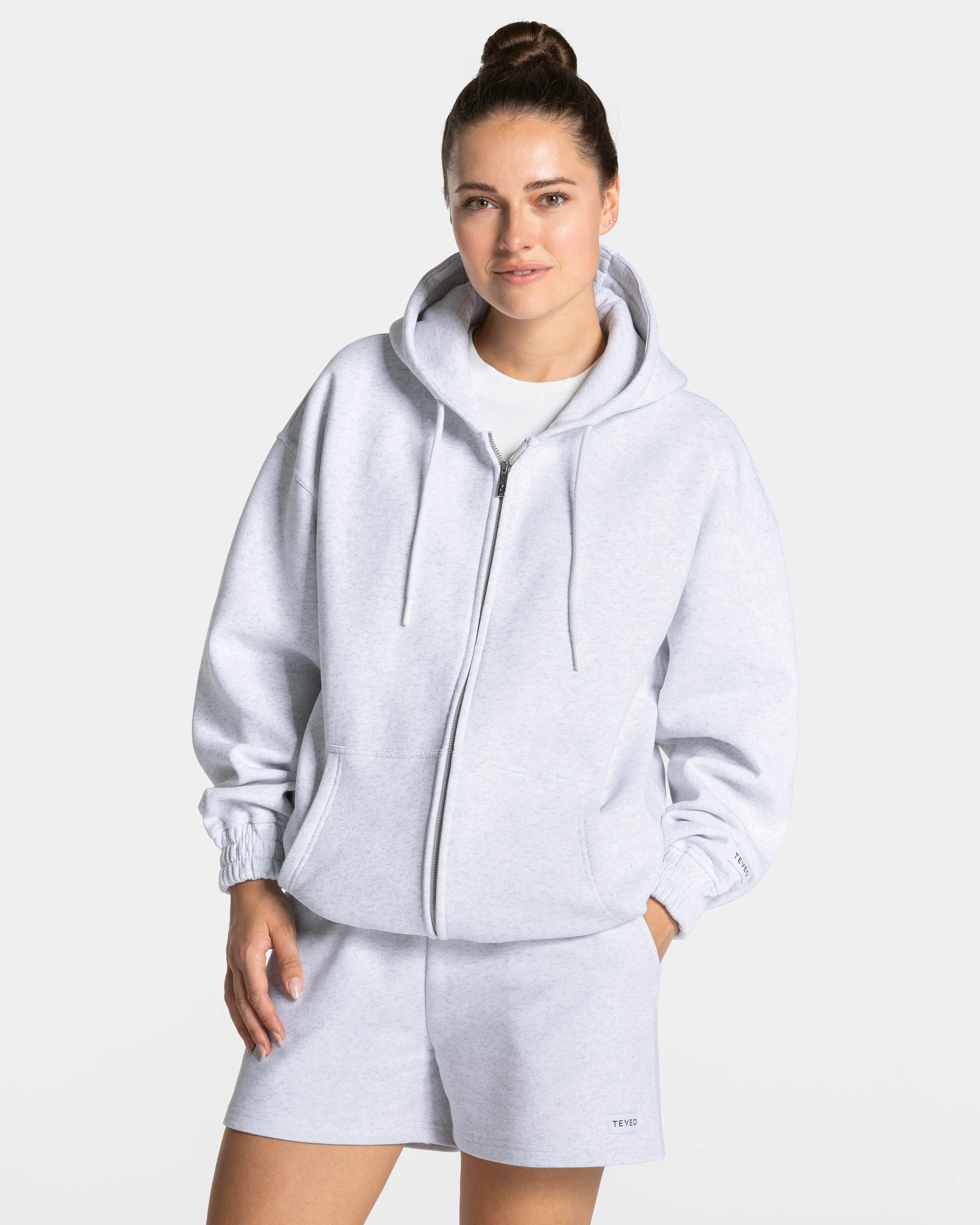 Anniversary Oversized Zip Jacke "Hellgrau" - Image 2