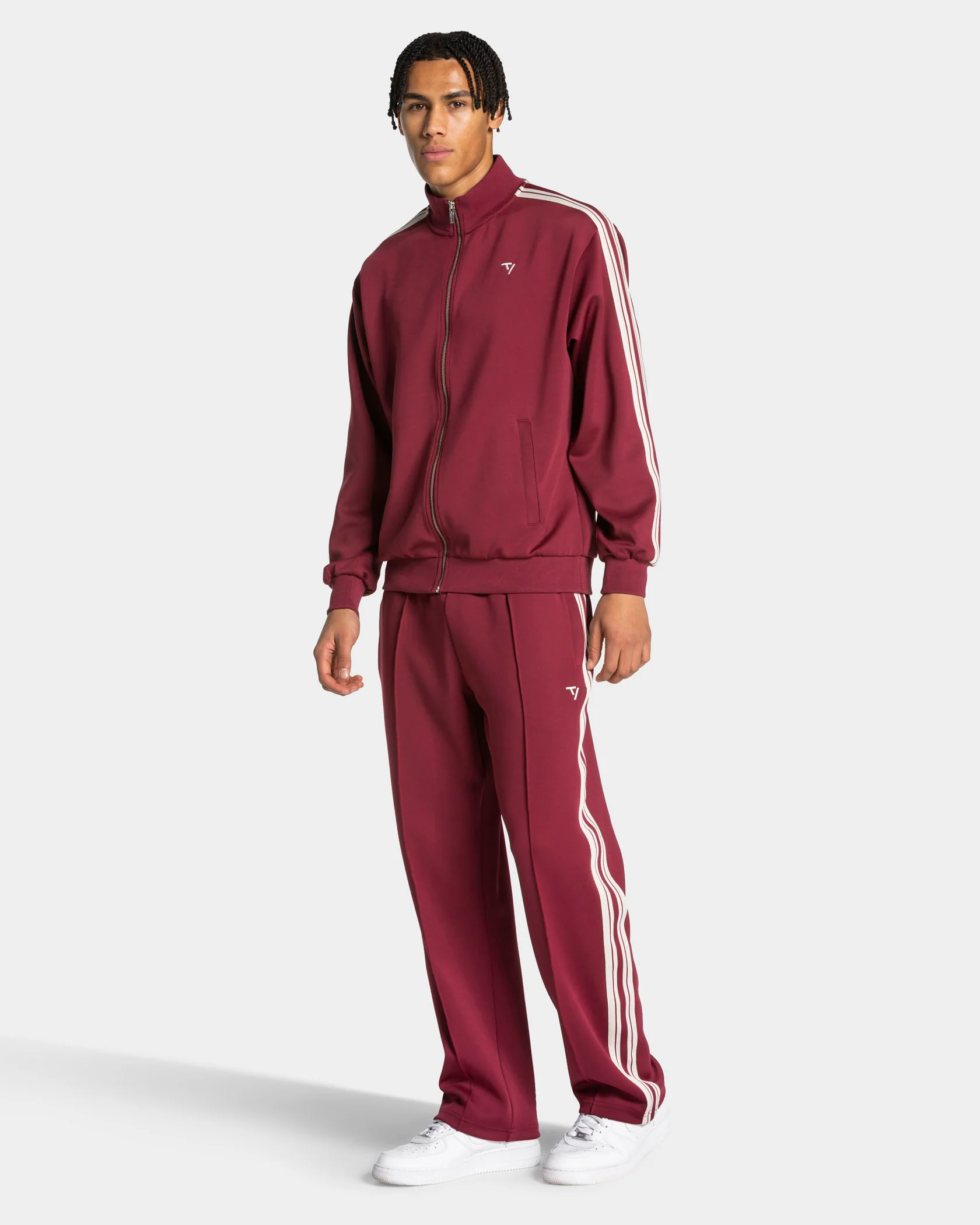 Club Zip Jacke "Weinrot" - Image 3