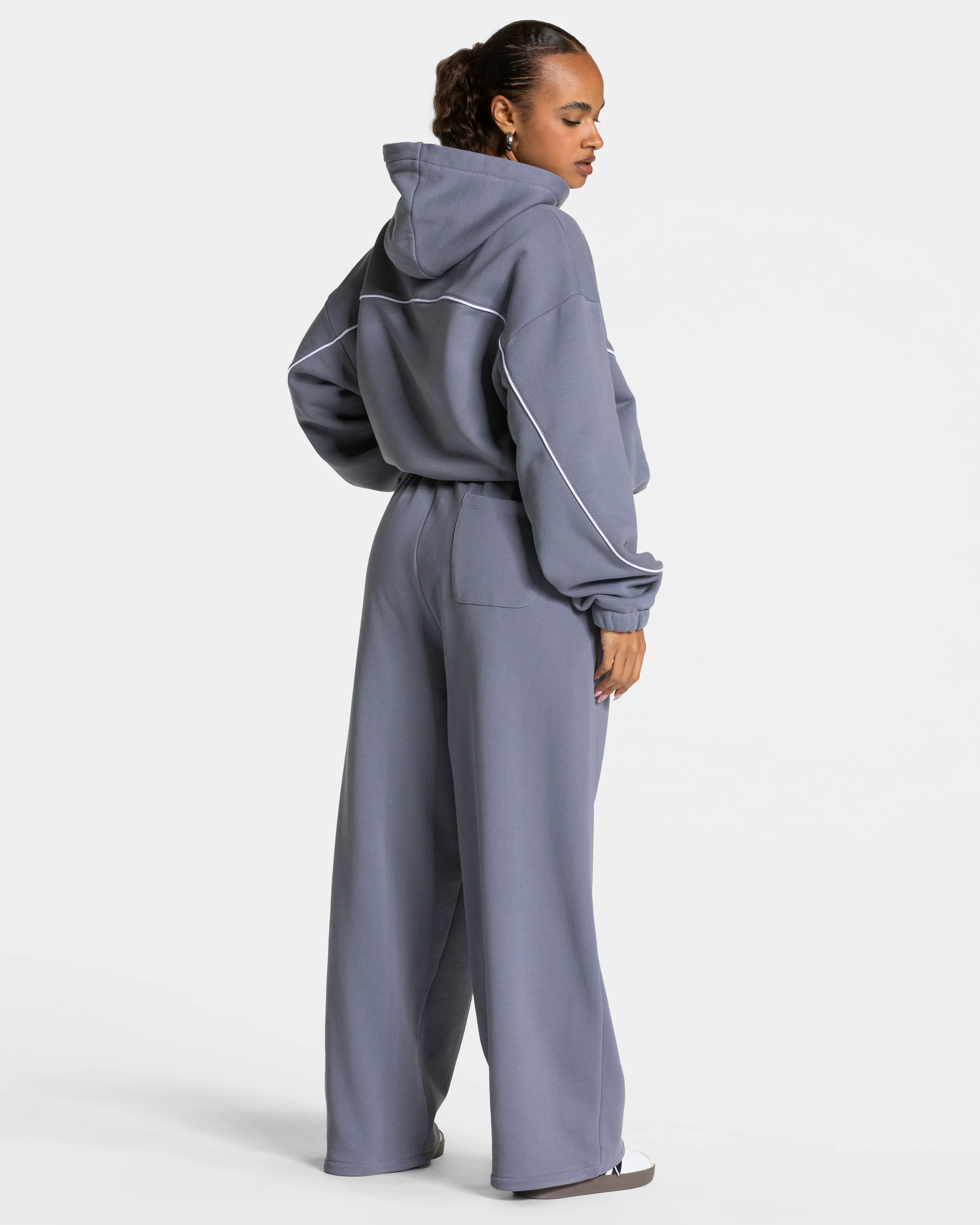 Contrastline Hooded Sweater "Eisgrau" - Image 5