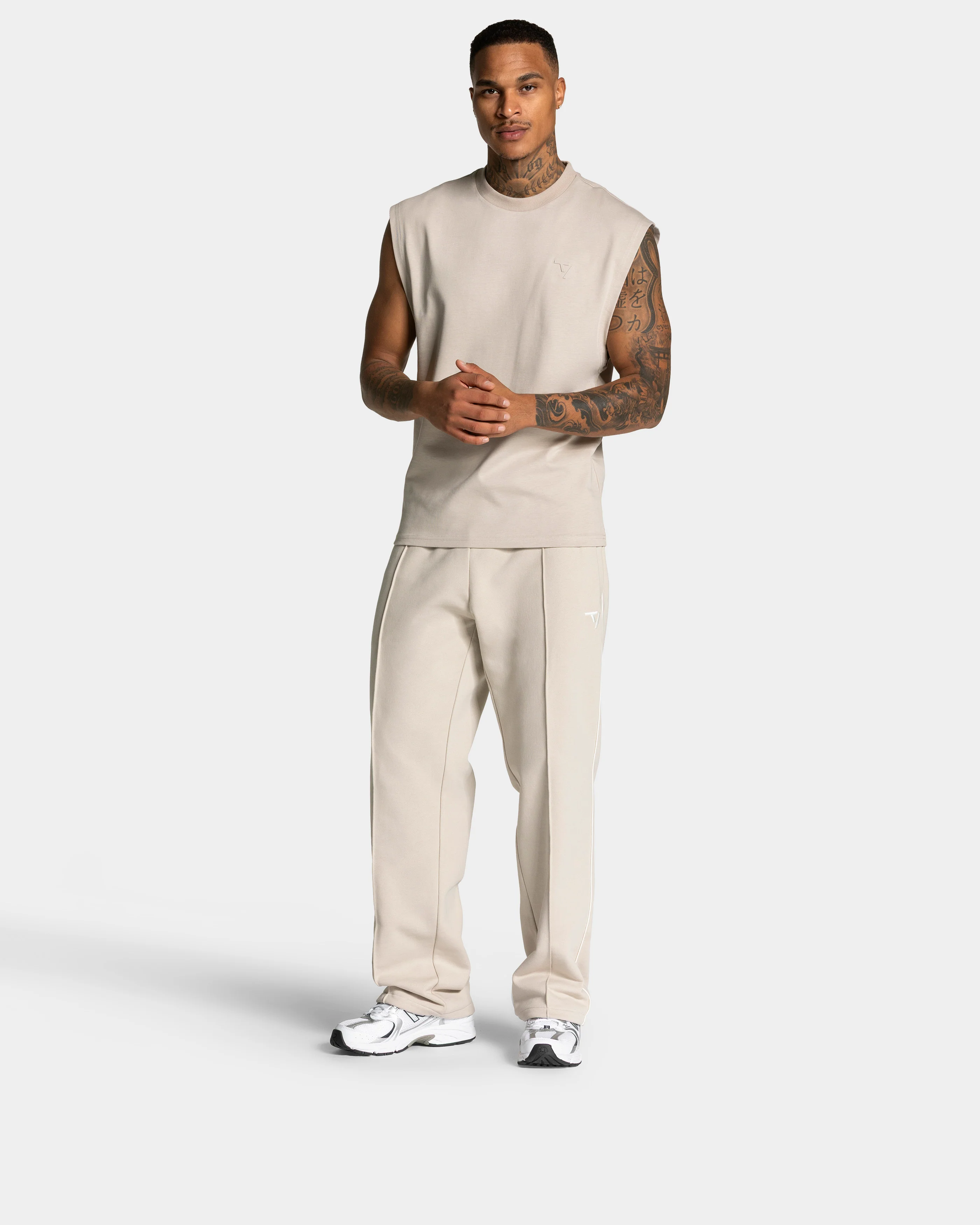 Contrastline Oversized Tank "Cream" - Image 3