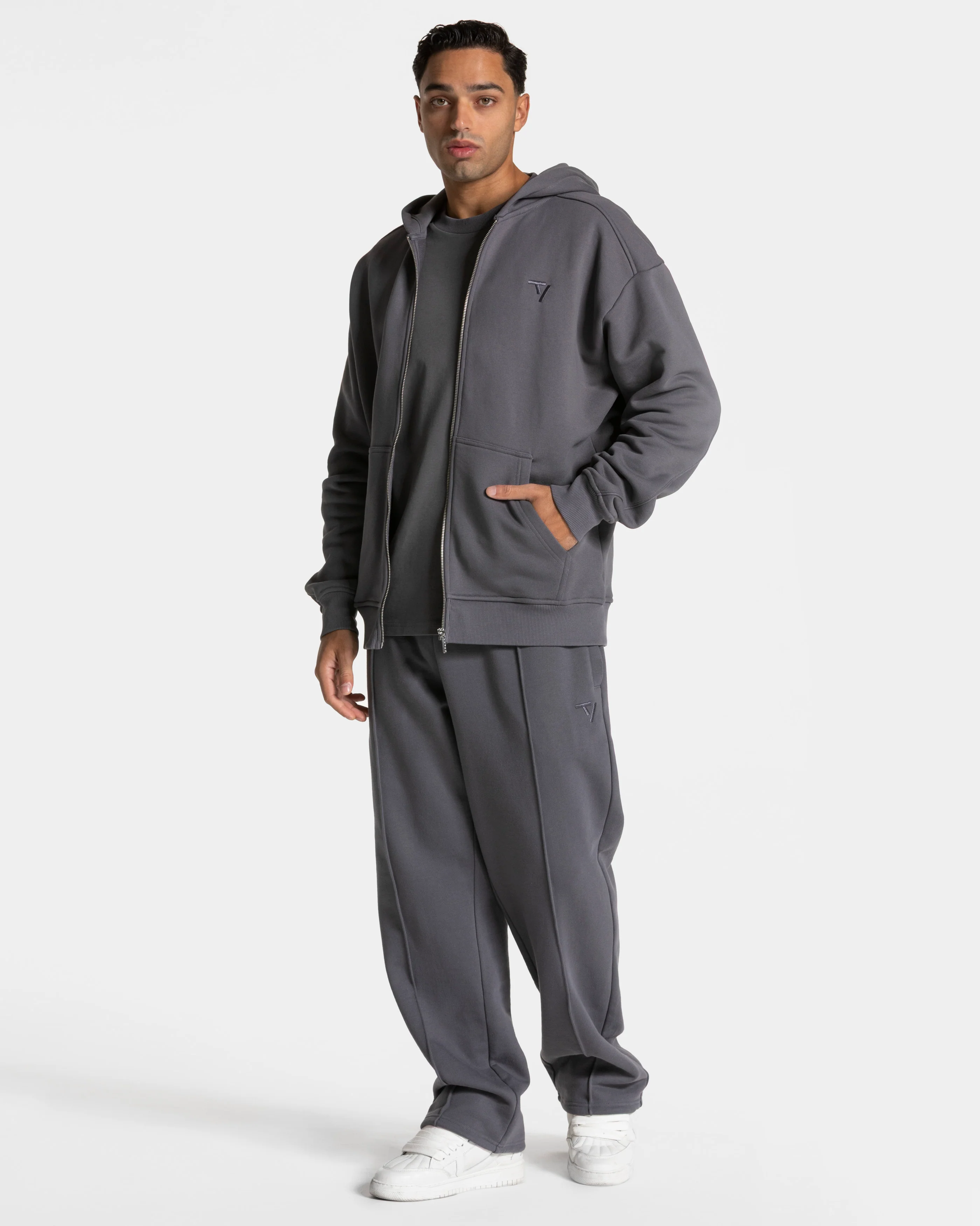 Contrastline Straight Leg Jogger "Graphit" - Image 3