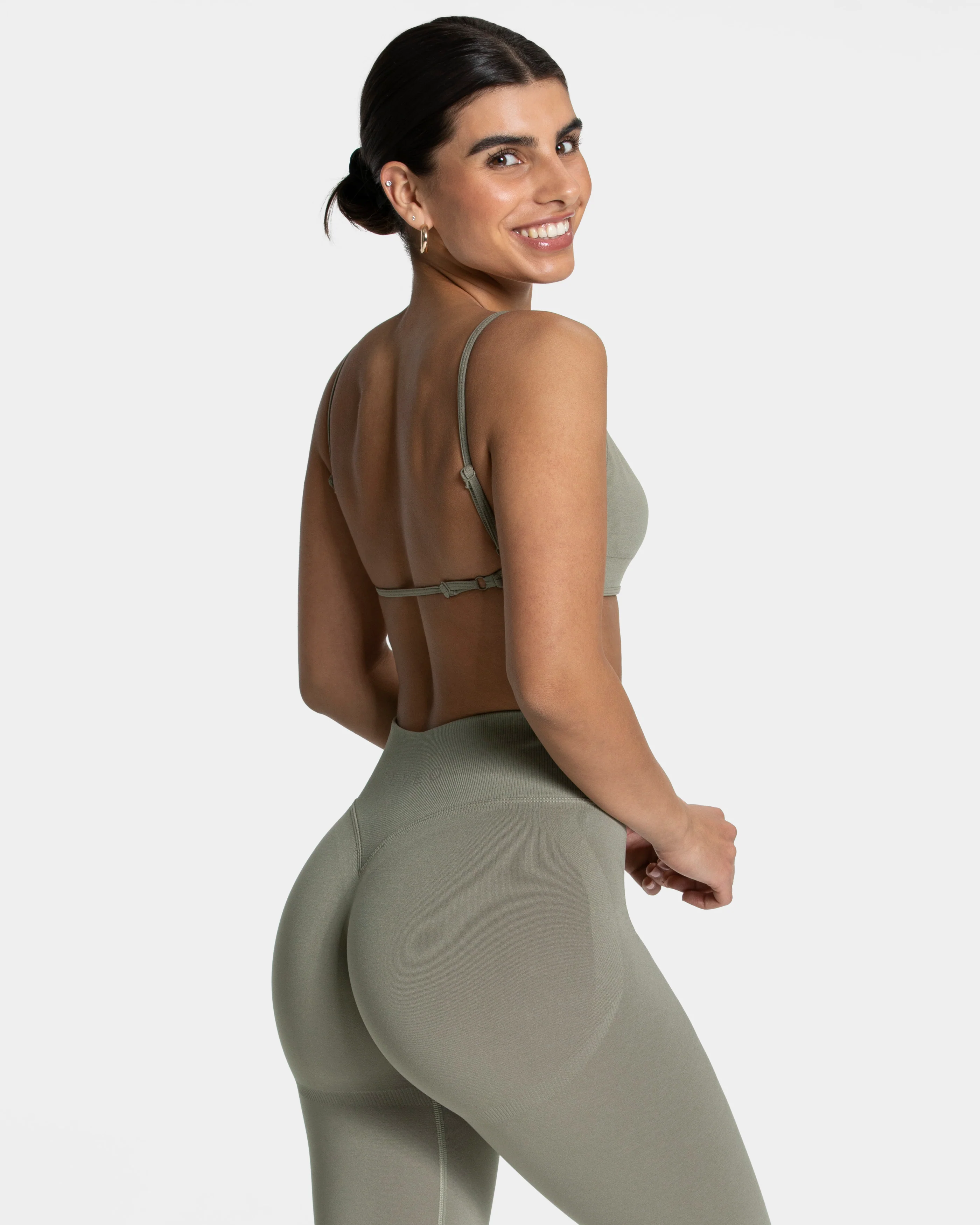 Femme Backless Bh "Khaki" - Image 2