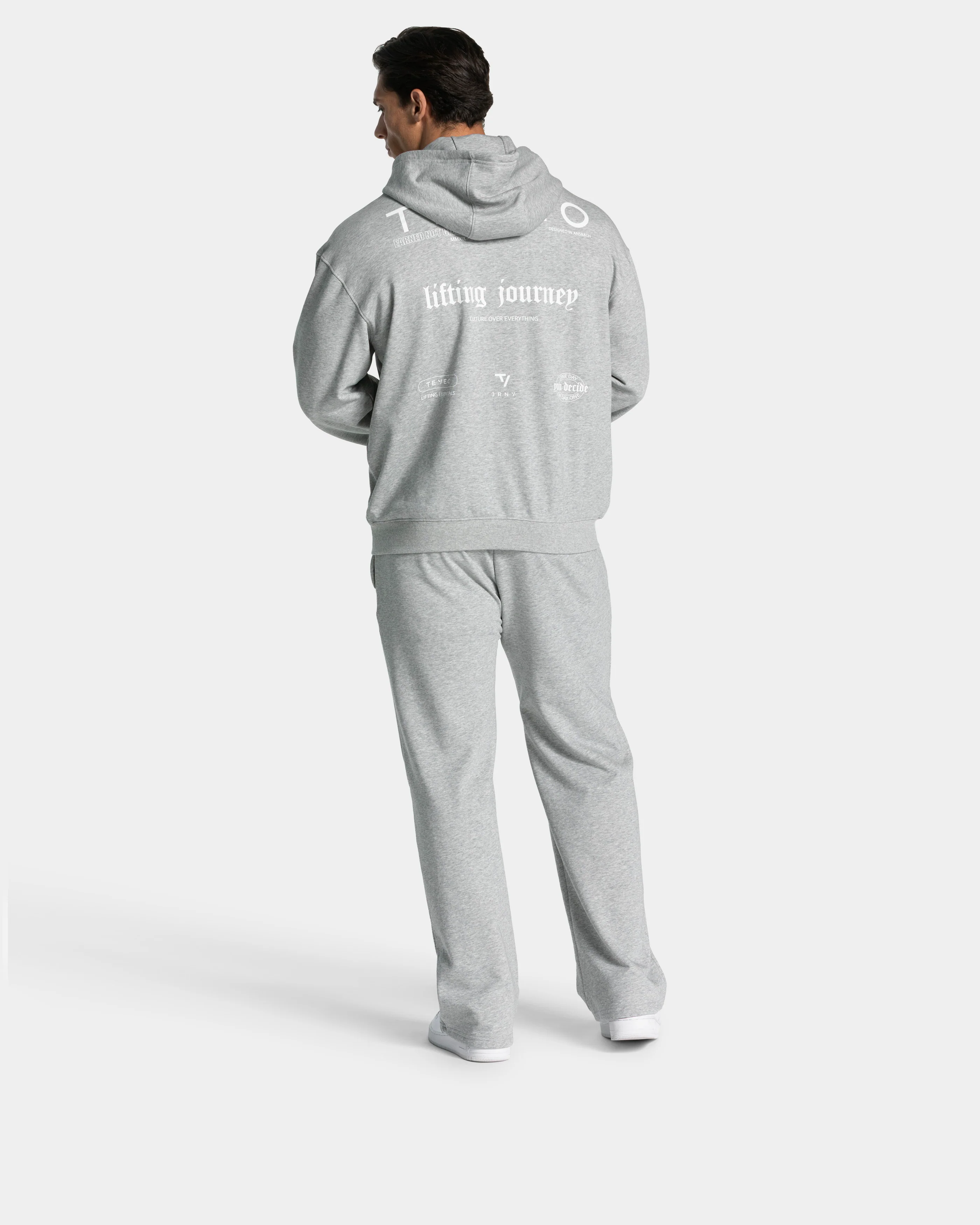 Lifting Journey Zip Hoodie "Hellgrau Meliert" - Image 5