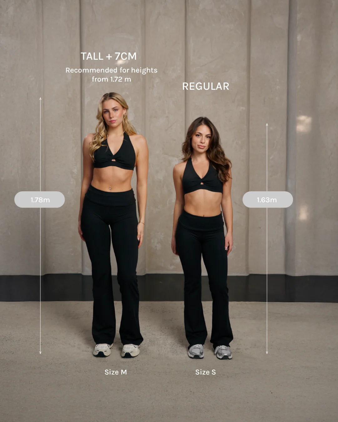 Mellow Fold Over Flared Leggings Regular "Schwarz" - Image 2