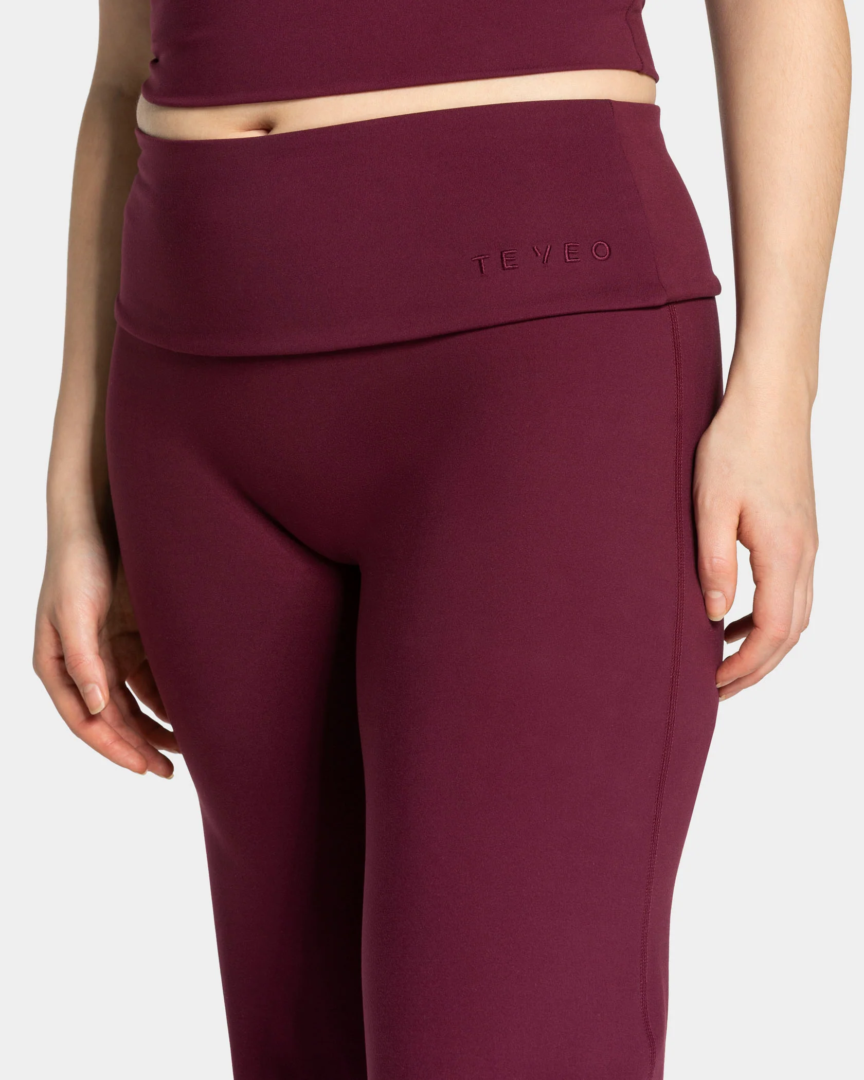 Mellow Fold Over Straight Leg Pants Regular "Pflaume" - Image 4