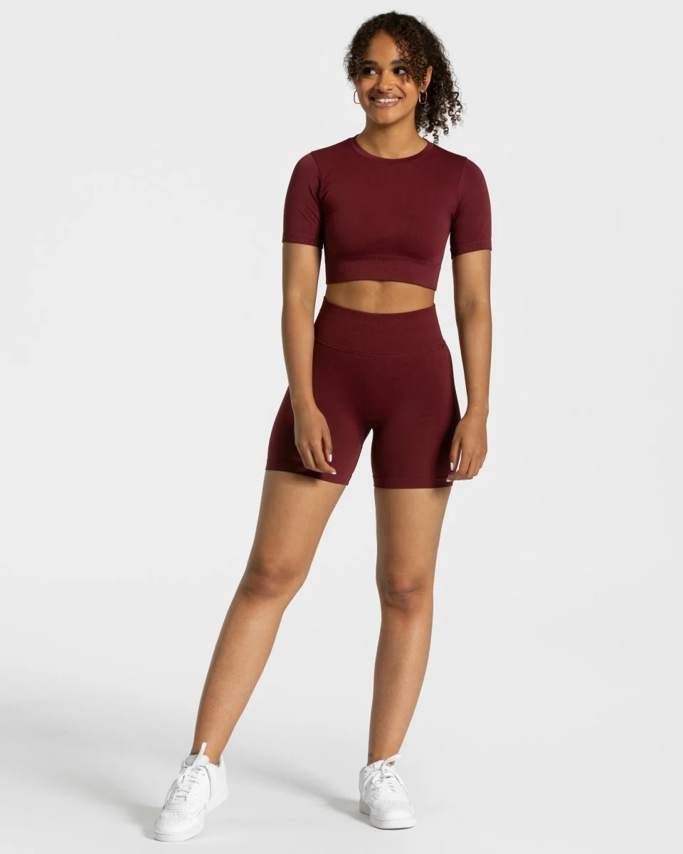 Sensation Crop Top "Weinrot" - Image 5