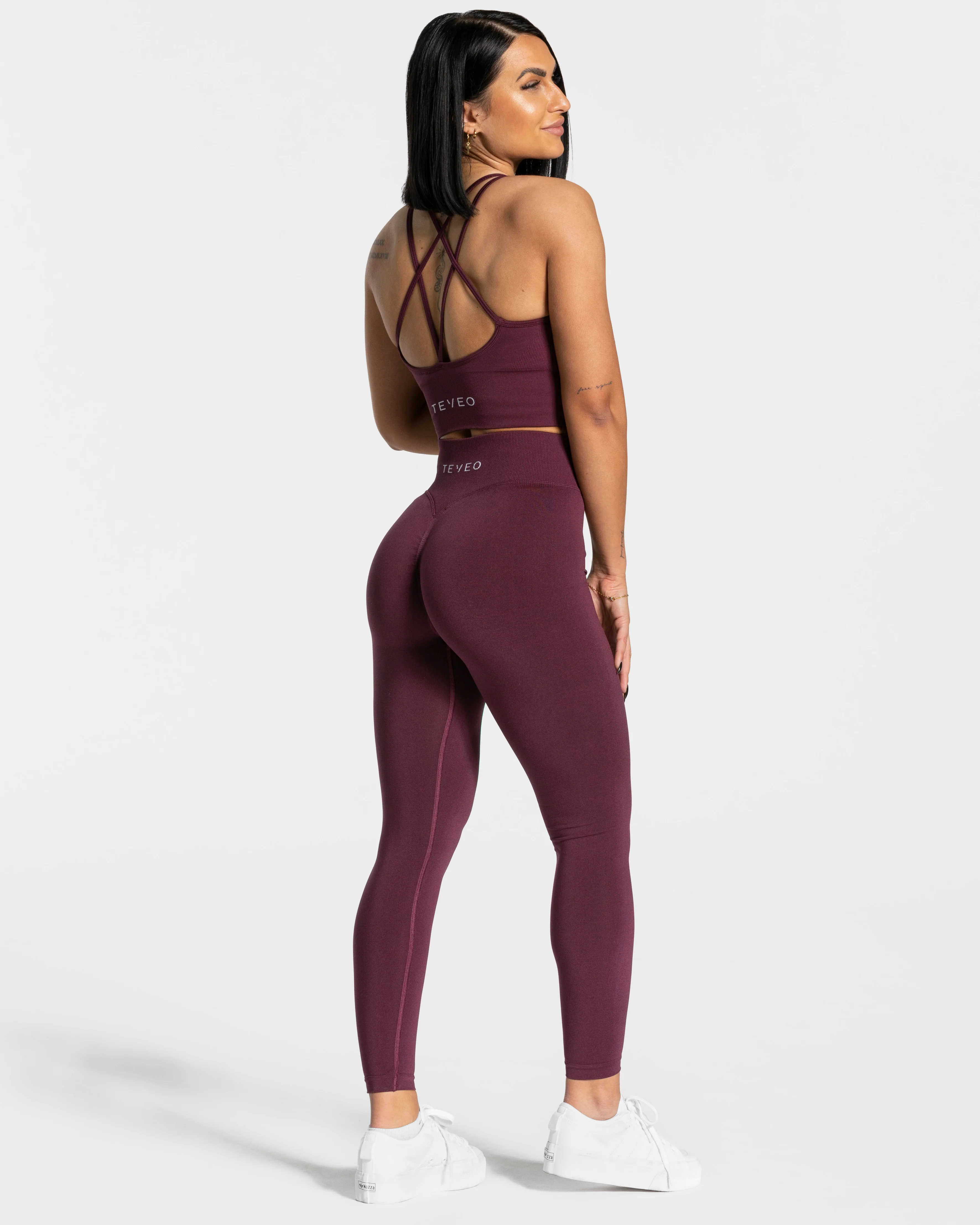Statement Scrunch Leggings "Pflaume" - Image 5