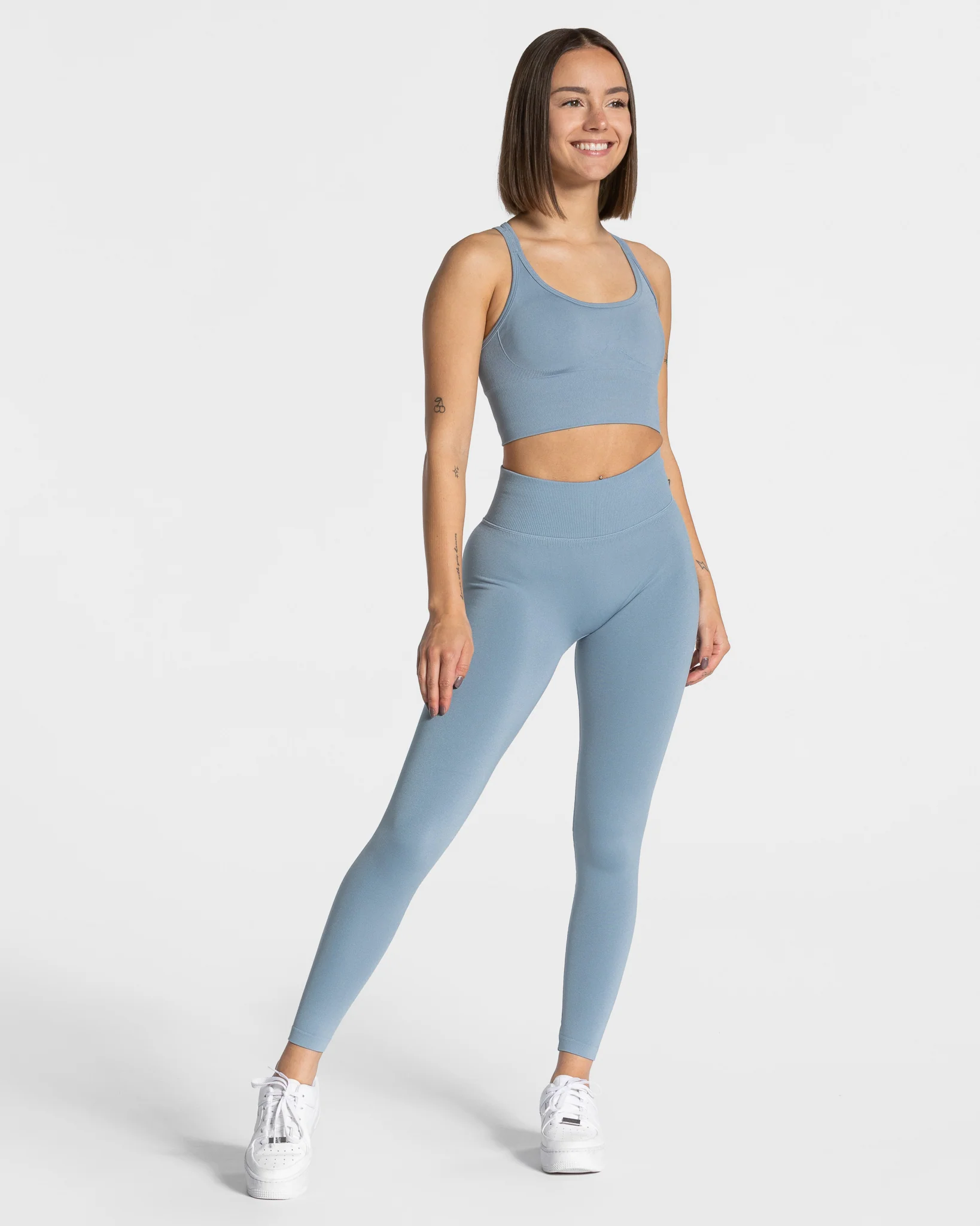 Statement Scrunch Leggings "Stahlblau" - Image 3